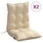 vidaXL Niedriglehner-Auflagen 2 Stk. Beige Oxford-Gewebe vidaXL Niedriglehner-Auflagen 2 Stk. Beige Oxford-Gewebe