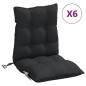 vidaXL Niedriglehner-Auflagen 6 Stk. Schwarz Oxford-Gewebe vidaXL Niedriglehner-Auflagen 6 Stk. Schwarz Oxford-Gewebe