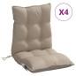 vidaXL Niedriglehner-Auflagen 4 Stk. Taupe Oxford-Gewebe vidaXL Niedriglehner-Auflagen 4 Stk. Taupe Oxford-Gewebe