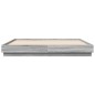 vidaXL Bettgestell mit LED Grau Sonoma 200x200 cm vidaXL Bettgestell mit LED Grau Sonoma 200x200 cm