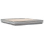 vidaXL Bettgestell mit LED Grau Sonoma 200x200 cm vidaXL Bettgestell mit LED Grau Sonoma 200x200 cm