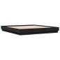 vidaXL Bettgestell mit LED Schwarz 200x200 cm vidaXL Bettgestell mit LED Schwarz 200x200 cm
