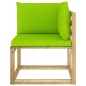 Garten-Ecksofa mit Kissen in Grün Imprägniertes Kiefernholz Garten-Ecksofa mit Kissen in Grün Imprägniertes Kiefernholz