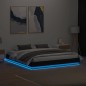 vidaXL Bettgestell mit LED Schwarz 200x200 cm vidaXL Bettgestell mit LED Schwarz 200x200 cm