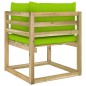 Garten-Ecksofa mit Kissen in Grün Imprägniertes Kiefernholz Garten-Ecksofa mit Kissen in Grün Imprägniertes Kiefernholz