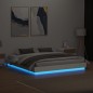 vidaXL Bettgestell mit LED Weiß 180x200 cm vidaXL Bettgestell mit LED Weiß 180x200 cm