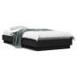 vidaXL Bettgestell mit LED Schwarz 90x200 cm vidaXL Bettgestell mit LED Schwarz 90x200 cm
