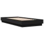 vidaXL Bettgestell mit LED Schwarz 90x200 cm vidaXL Bettgestell mit LED Schwarz 90x200 cm