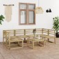 7-tlg. Garten-Lounge-Set Grün Imprägniertes Kiefernholz 7-tlg. Garten-Lounge-Set Grün Imprägniertes Kiefernholz
