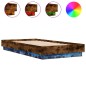 vidaXL Bettgestell mit LED Räuchereiche 75x190 cm vidaXL Bettgestell mit LED Räuchereiche 75x190 cm