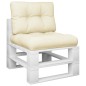 vidaXL Palettenkissen 2-tlg. Creme Stoff vidaXL Palettenkissen 2-tlg. Creme Stoff