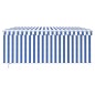 vidaXL Markise Manuell Einziehbar mit Rollo & LED 3x2,5m Blau & Weiß vidaXL Markise Manuell Einziehbar mit Rollo & LED 3x2,5m Blau & Weiß