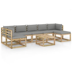 8-tlg. Garten-Lounge-Set mit Kissen Imprägniertes Kiefernholz