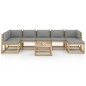 8-tlg. Garten-Lounge-Set mit Kissen Imprägniertes Kiefernholz 8-tlg. Garten-Lounge-Set mit Kissen Imprägniertes Kiefernholz