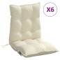 vidaXL Niedriglehner-Auflagen 6 Stk. Creme Oxford-Gewebe vidaXL Niedriglehner-Auflagen 6 Stk. Creme Oxford-Gewebe