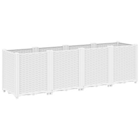 vidaXL Pflanzkübel Weiß 160x40x53 cm PP
