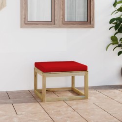 Gartenhocker mit Kissen Grün Imprägniertes Kiefernholz
