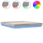 vidaXL Bettgestell mit LED Grau Sonoma 180x200 cm vidaXL Bettgestell mit LED Grau Sonoma 180x200 cm