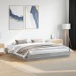 vidaXL Bettgestell mit LED Grau Sonoma 180x200 cm vidaXL Bettgestell mit LED Grau Sonoma 180x200 cm