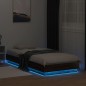 vidaXL Bettgestell mit LED Braun Eiche-Optik 90x200 cm vidaXL Bettgestell mit LED Braun Eiche-Optik 90x200 cm