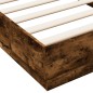 vidaXL Bettgestell mit LED Räuchereiche 100x200 cm vidaXL Bettgestell mit LED Räuchereiche 100x200 cm