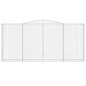 vidaXL Gabionen mit Hochbogen 8 Stk. 400x30x180/200cm Verzinktes Eisen vidaXL Gabionen mit Hochbogen 8 Stk. 400x30x180/200cm Verzinktes Eisen