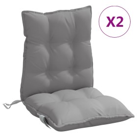 vidaXL Niedriglehner-Auflagen 2 Stk. Grau Oxford-Gewebe