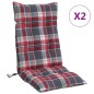 vidaXL Hochlehner-Auflagen 2 Stk. Rot Karomuster Oxford-Gewebe vidaXL Hochlehner-Auflagen 2 Stk. Rot Karomuster Oxford-Gewebe