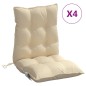 vidaXL Niedriglehner-Auflagen 4 Stk. Beige Oxford-Gewebe vidaXL Niedriglehner-Auflagen 4 Stk. Beige Oxford-Gewebe