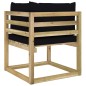 Garten-Ecksofa mit Kissen in Grün Imprägniertes Kiefernholz Garten-Ecksofa mit Kissen in Grün Imprägniertes Kiefernholz