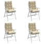 vidaXL Niedriglehner-Auflagen 4 Stk. Beige Oxford-Gewebe vidaXL Niedriglehner-Auflagen 4 Stk. Beige Oxford-Gewebe