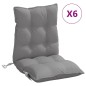 vidaXL Niedriglehner-Auflagen 6 Stk. Grau Oxford-Gewebe vidaXL Niedriglehner-Auflagen 6 Stk. Grau Oxford-Gewebe