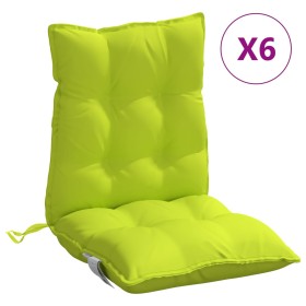 vidaXL Niedriglehner-Auflagen 6 Stk. Neongrün Oxford-Gewebe