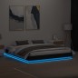 vidaXL Bettgestell mit LED Schwarz 180x200 cm vidaXL Bettgestell mit LED Schwarz 180x200 cm