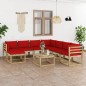 vidaXL 9-tlg. Garten-Lounge-Set mit Kissen Imprägniertes Kiefernholz vidaXL 9-tlg. Garten-Lounge-Set mit Kissen Imprägniertes Kiefernholz