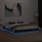 vidaXL Bettgestell mit LED Braun Eiche-Optik 180x200 cm vidaXL Bettgestell mit LED Braun Eiche-Optik 180x200 cm