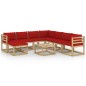 vidaXL 9-tlg. Garten-Lounge-Set mit Kissen Imprägniertes Kiefernholz vidaXL 9-tlg. Garten-Lounge-Set mit Kissen Imprägniertes Kiefernholz