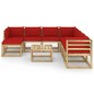 vidaXL 9-tlg. Garten-Lounge-Set mit Kissen Imprägniertes Kiefernholz vidaXL 9-tlg. Garten-Lounge-Set mit Kissen Imprägniertes Kiefernholz