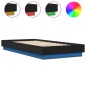 vidaXL Bettgestell mit LED Schwarz 100x200 cm vidaXL Bettgestell mit LED Schwarz 100x200 cm