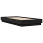 vidaXL Bettgestell mit LED Schwarz 100x200 cm vidaXL Bettgestell mit LED Schwarz 100x200 cm
