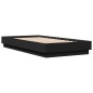 vidaXL Bettgestell mit LED Schwarz 75x190 cm vidaXL Bettgestell mit LED Schwarz 75x190 cm