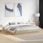 vidaXL Bettgestell mit LED Sonoma-Eiche 200x200 cm vidaXL Bettgestell mit LED Sonoma-Eiche 200x200 cm