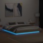 vidaXL Bettgestell mit LED Sonoma-Eiche 200x200 cm vidaXL Bettgestell mit LED Sonoma-Eiche 200x200 cm