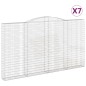 vidaXL Gabionen mit Hochbogen 7 Stk. 400x30x220/240cm Verzinktes Eisen vidaXL Gabionen mit Hochbogen 7 Stk. 400x30x220/240cm Verzinktes Eisen