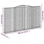 vidaXL Gabionen mit Hochbogen 7 Stk. 400x30x220/240cm Verzinktes Eisen vidaXL Gabionen mit Hochbogen 7 Stk. 400x30x220/240cm Verzinktes Eisen