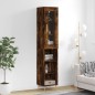 Highboard Räuchereiche 34,5x34x180 cm Holzwerkstoff Highboard Räuchereiche 34,5x34x180 cm Holzwerkstoff