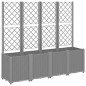 vidaXL Pflanzkübel mit Rankgitter Hellgrau 160x40x140 cm PP vidaXL Pflanzkübel mit Rankgitter Hellgrau 160x40x140 cm PP