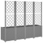 vidaXL Pflanzkübel mit Rankgitter Hellgrau 160x40x140 cm PP vidaXL Pflanzkübel mit Rankgitter Hellgrau 160x40x140 cm PP