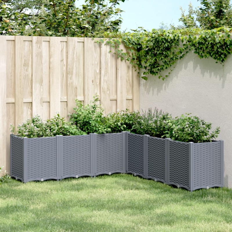 vidaXL Pflanzkübel Grau 160x160x53 cm PP vidaXL Pflanzkübel Grau 160x160x53 cm PP