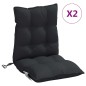 vidaXL Niedriglehner-Auflagen 2 Stk. Schwarz Oxford-Gewebe vidaXL Niedriglehner-Auflagen 2 Stk. Schwarz Oxford-Gewebe